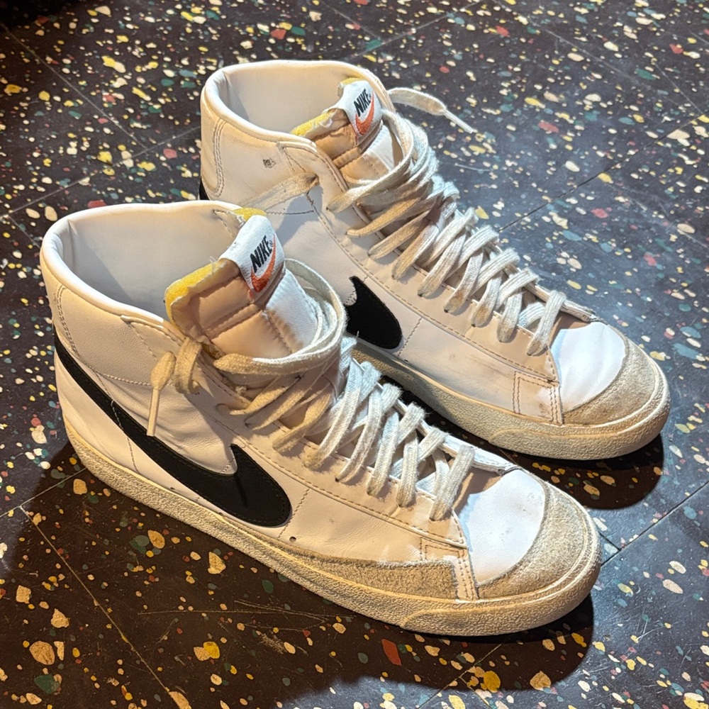 Nike White and Black Blazers